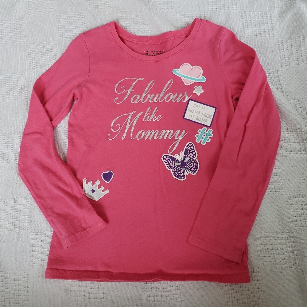 Pink long sleeved fashion t shirt